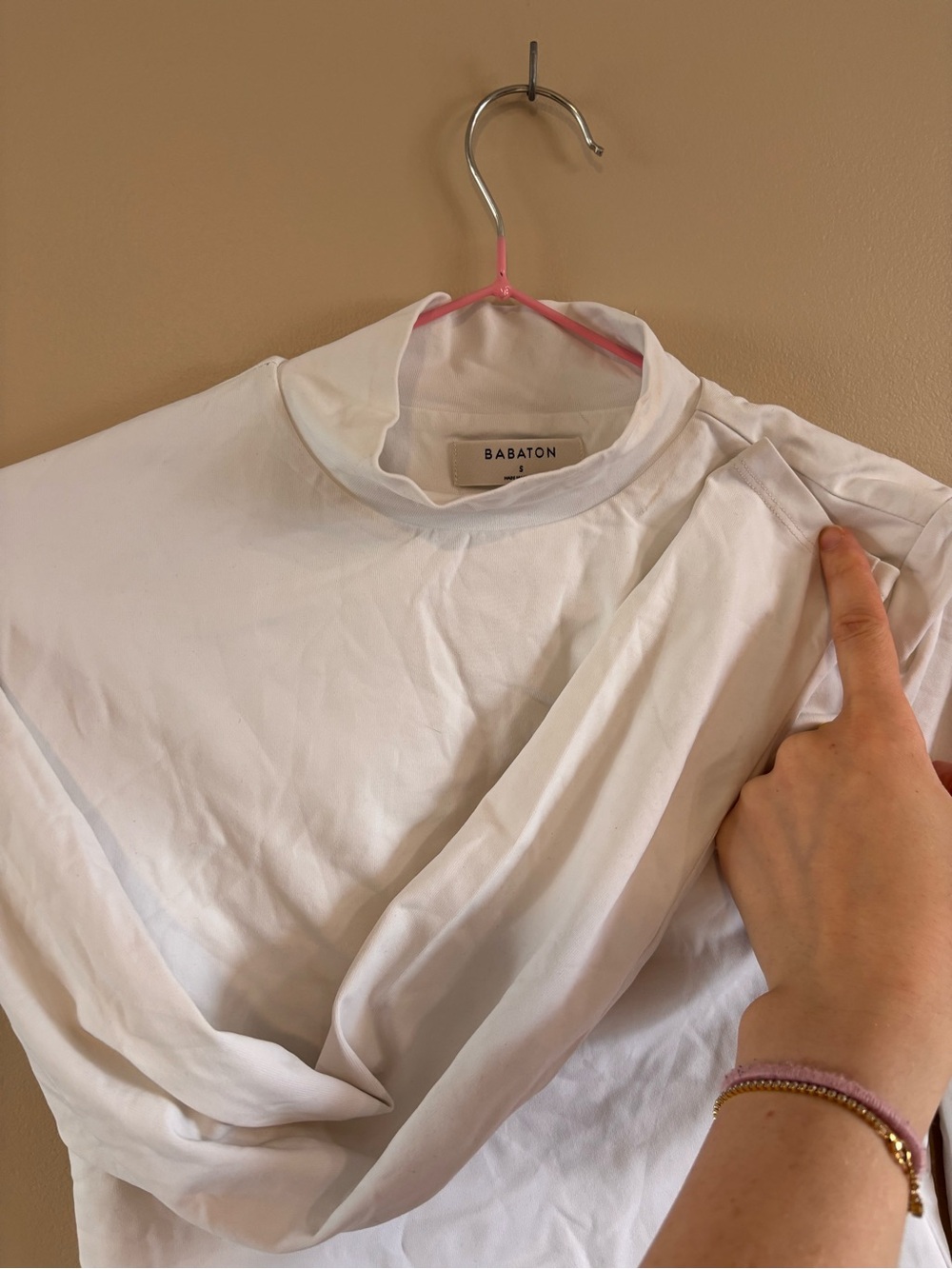 Babaton White Mock Neck